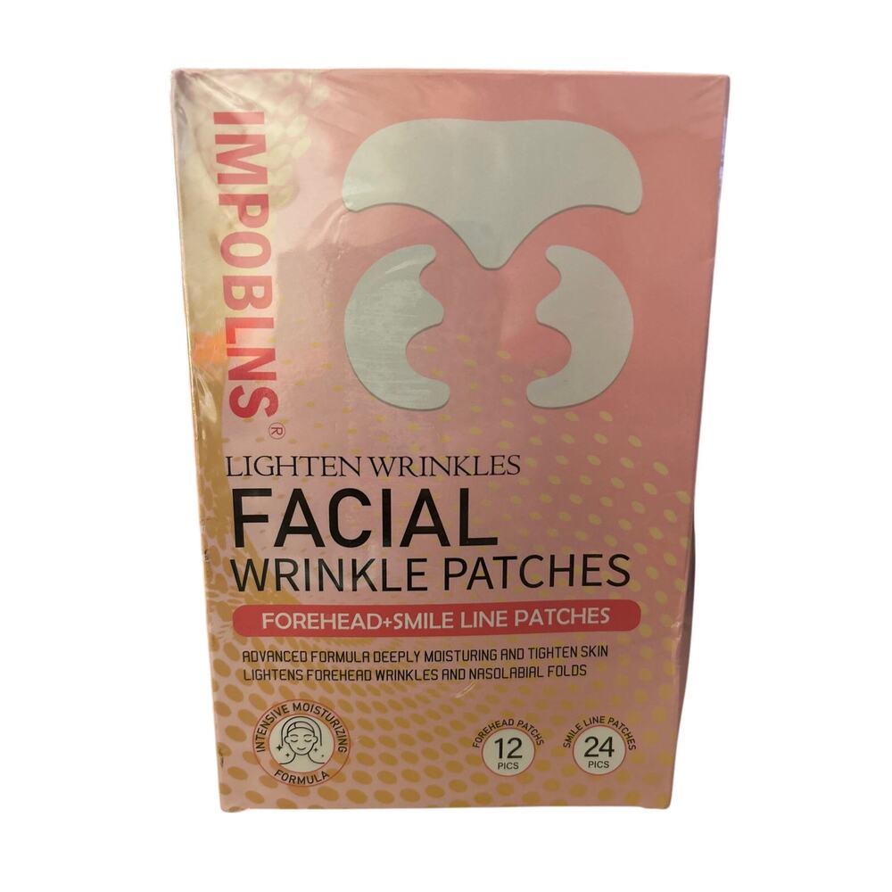 New 36pc Impoblns Lighten Wrinkles Facial Wrinkle Patches Forehead & Smile Lines